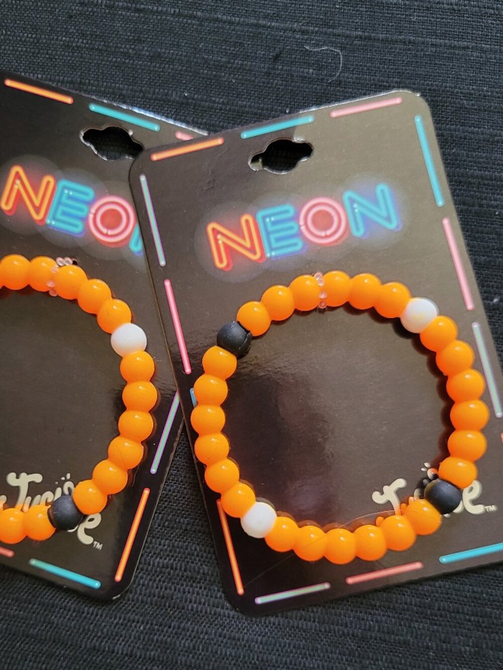 Fun Neon Orange Bracelets and Affirmations Bracelets